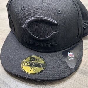 Chicago Bears Black Fitted Cap